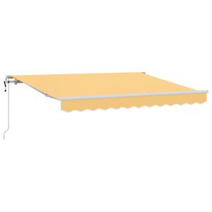 vidaXL Toldo retr&aacute;til Areia 4 &times; 3 m Tecido e Alum&iacute;nio
