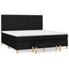 vidaXL Cama com molas/colch&atilde;o 200x200 cm tecido preto
