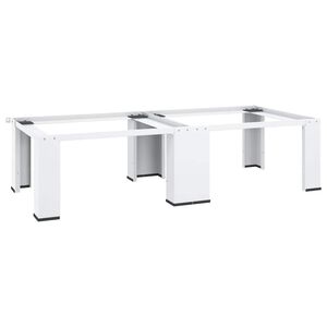 vidaXL Suporte duplo para m&aacute;quina de lavar e secar branco