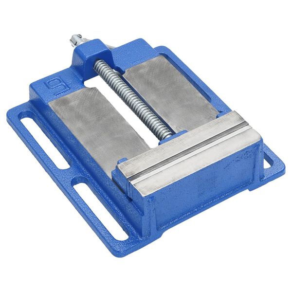 vidaXL Torno para furadora 150 mm ferro fundido azul