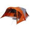 vidaXL Tenda familiar estilo cabana 6 pessoas imperm. cinza/laranja