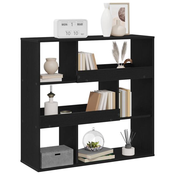 vidaXL Prateleira de Livros Carvalho Preto 100 x 33 x 94,5 cm