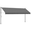 vidaXL Toldo retr&aacute;til 400x150 cm tecido e a&ccedil;o antracite