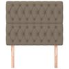 vidaXL Cabeceira Taupe 100x7x118/128 cm Tecido