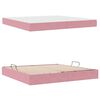 vidaXL Cama com arruma&ccedil;&atilde;o e colch&atilde;o Rosa 200 x 200 cm Veludo