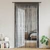 vidaXL Cortinas de fios 2 pcs 100x250 cm preto