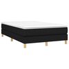 vidaXL Cama boxspring com colch&atilde;o 120x190 cm tecido preto