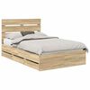 vidaXL Estrutura da Cama com gaveta Carvalho Sonoma 120 x 190 cm