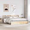 vidaXL Estrutura de cama com cabeceira 180x200 cm pinho maci&ccedil;o