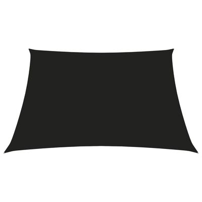 vidaXL Para-sol estilo vela tecido oxford quadrado 5x5 m preto