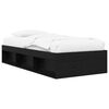 vidaXL Estrutura de Cama com Armazenamento Carvalho Preto 80 x 200 cm