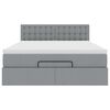 vidaXL Estrutura cama otomana colchão 140x200cm tecido cinzento claro