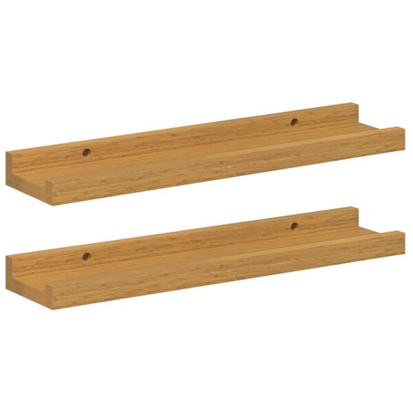 vidaXL Prateleira de Parede com prateleira 2 pcs Bege 40 x 9 x 3 cm