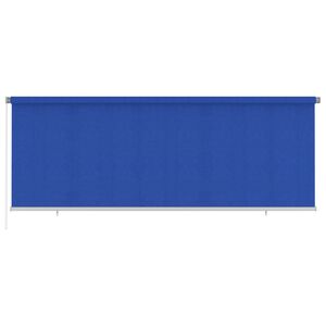 vidaXL Estore de rolo para exterior PEAD 400x140 cm azul