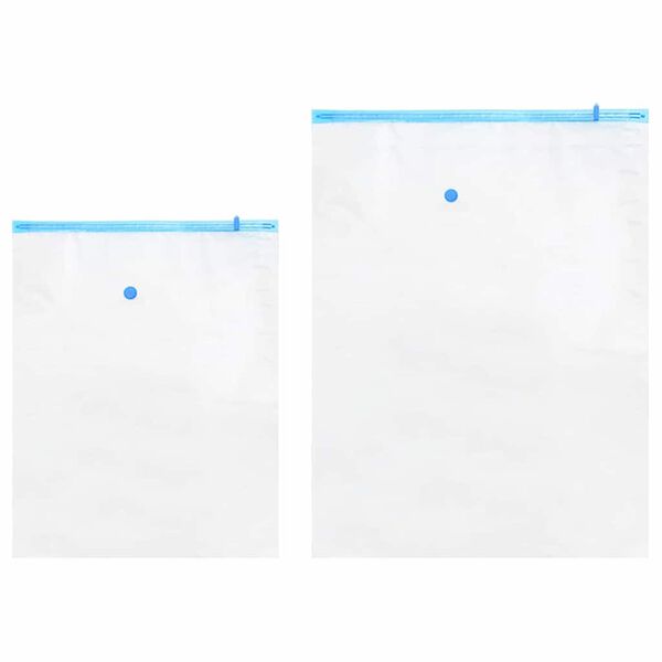 vidaXL Sacos de Armazenamento 5 pcs Transparente e Azul 130 x 100 cm