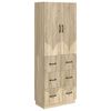vidaXL Conjunto de Gabinete 2 unid. 66 x 34,5 x 87 cm Carvalho Sonoma