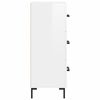 vidaXL Aparador 34,5x34x90 cm madeira processada branco brilhante