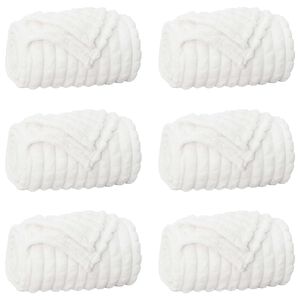 vidaXL Cobertores de Sof&aacute; 6 unid. Branco 200 x 150 cm 4.5 kg L&atilde;