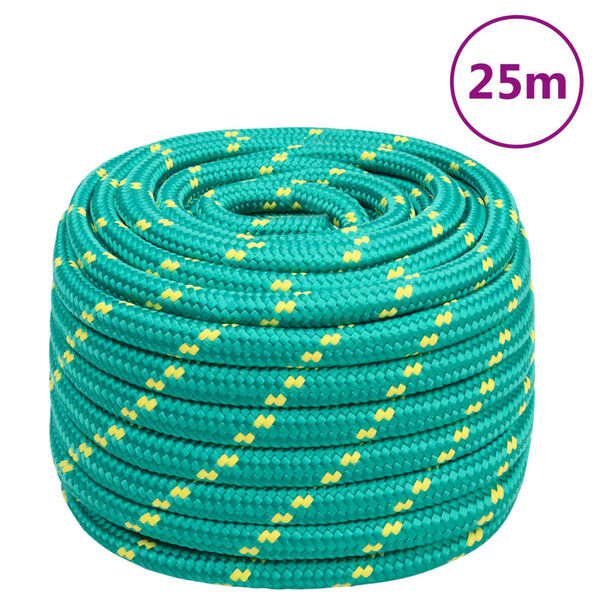 vidaXL Corda de barco 20 mm 25 m polipropileno verde