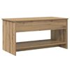 vidaXL Mesa de centro Carvalho Artesanal 80 x 50,5 x 41,5 cm