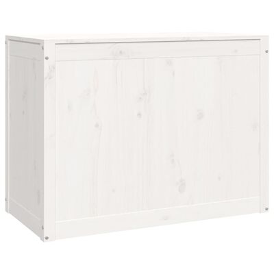 vidaXL Caixa para roupa 88,5x44x66 cm madeira de pinho maciça branco