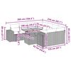 vidaXL 9 pcs conjunto sof&aacute;s p/ jardim com almofad&otilde;es vime PE cinzento