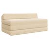 vidaXL Sof&aacute; Cama Dobr&aacute;vel Creme 120 x 60 x 49 cm Tecido