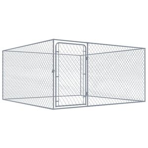 vidaXL Canil de exterior em a&ccedil;o galvanizado 2x2x1 m