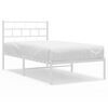 vidaXL Estrutura de cama com cabeceira 80x200 cm metal branco