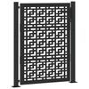 vidaXL Port&atilde;o de jardim preto 100x125 cm a&ccedil;o design em cruz