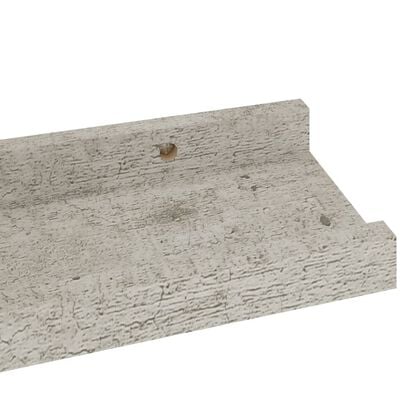 vidaXL Prateleiras de parede 4 pcs 40x9x3 cm cinzento cimento