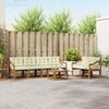 vidaXL Conjunto de Sof&aacute;s para Exterior 7 pcs Natural e Creme
