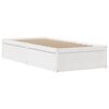 vidaXL Estrutura de cama com cabeceira 90x190 cm pinho maci&ccedil;o branco