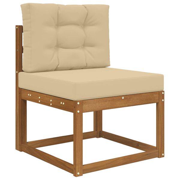 vidaXL Almofada para Sof&aacute; Externo 2 pcs Bege Poli&eacute;ster