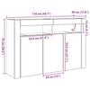 vidaXL Buffet Carvalho sonoma 116 x 30 x 75 cm Madeira processada