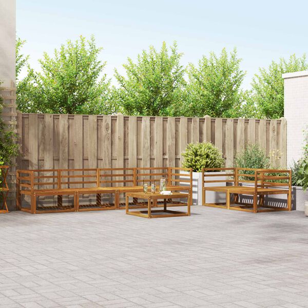 vidaXL Conjunto de Sof&aacute;s para Exterior 7 pcs Natural