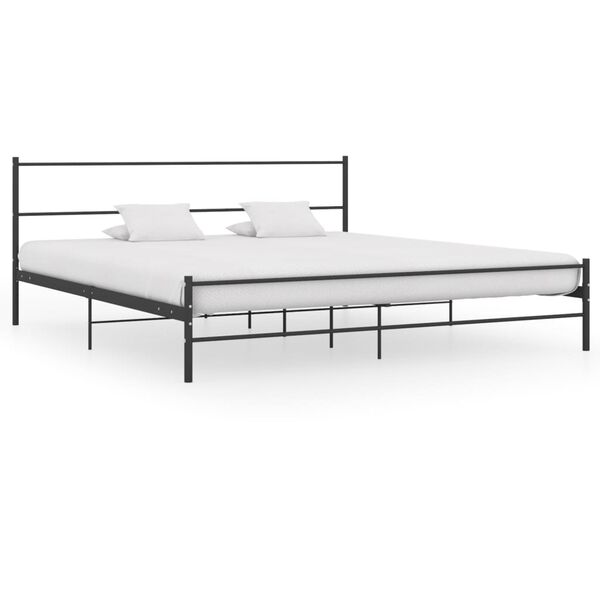 vidaXL Estrutura de cama 180x200 cm metal preto