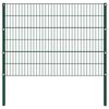 vidaXL Painel de veda&ccedil;&atilde;o com postes de ferro 176,5x120 cm verde