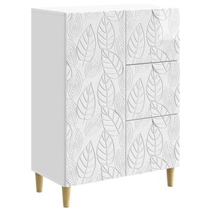 vidaXL Buffet Branco Brilhante 66 x 34,5 x 90 cm Derivados de Madeira