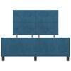 vidaXL Cama Box com cabeceira Azul Escuro 140 x 190 cm Veludo