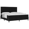 vidaXL Cama Box com colch&atilde;o com cabeceira Preto 200 x 200 cm tecido