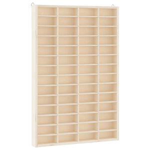 vidaXL Vitrine de colecionador de madeira com 56 compartimentos 40x4,5x60cm