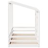vidaXL Cama infantil com telhado 90x200 cm pinho maci&ccedil;o branco