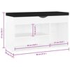 vidaXL Banco sapateira + almofad&atilde;o 80x30x47 cm contraplacado branco