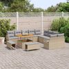 vidaXL Conjunto de Sof&aacute; de Jardim 13 pcs Bege Rattan Sint&eacute;tico