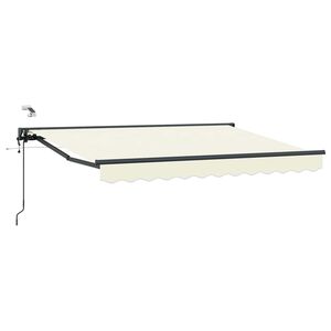 vidaXL Toldo Retr&aacute;til El&eacute;trico Creme e Antracite 2,5 x 2 m