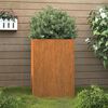 vidaXL Vaso/floreira 42x38x75 cm aço corten