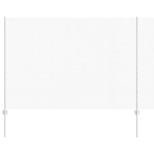 vidaXL Cerca com Poste Prateado 1,5 x 50 m A&ccedil;o