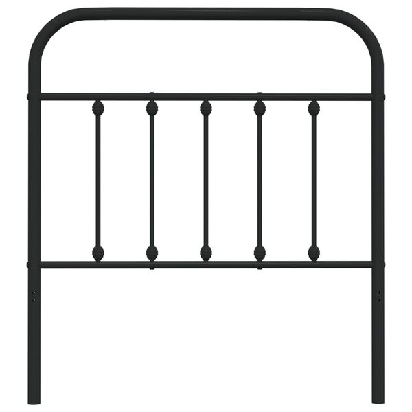 vidaXL Cabeceira de cama 90 cm metal preto
