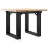 vidaXL Mesa de jantar estrutura em X 70x70x75 cm pinho e a&ccedil;o
